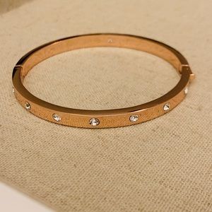 Kate Spade: Rose Gold Bezel-Set Bangle Bracelet